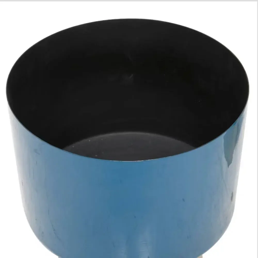 CosmoLiving NEW Blue & Gold Metal Planter 3/SET Modern Home Decor Indoor/Outdoor